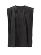Matchesfashion.com Joseph - Blakey Pleated Silk-crepe Blouse - Womens - Black