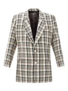 Matchesfashion.com Edward Crutchley - Single-breasted Checked Wool Jacket - Womens - Brown Multi