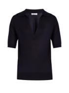 Gabriela Hearst Murray Cashmere And Silk-blend Polo Shirt