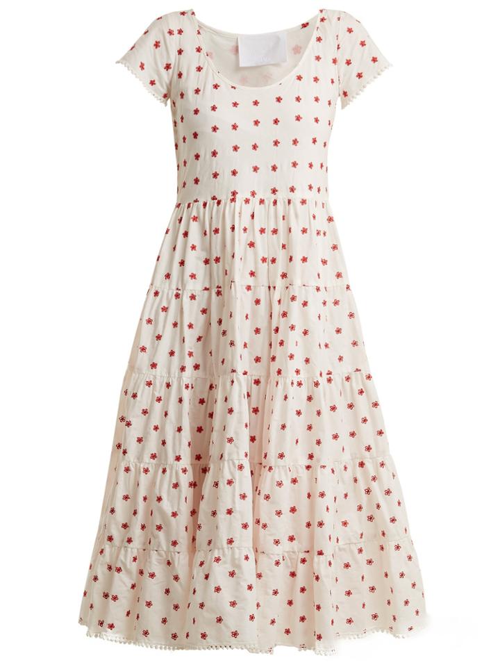Athena Procopiou Romantic Floral-embroidered Dress