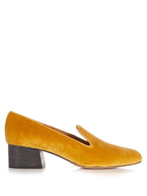 Chloé Kingsley Velvet Loafers
