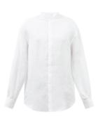 Bourrienne Paris X - Impertinente Drop-shoulder Linen-poplin Shirt - Mens - White