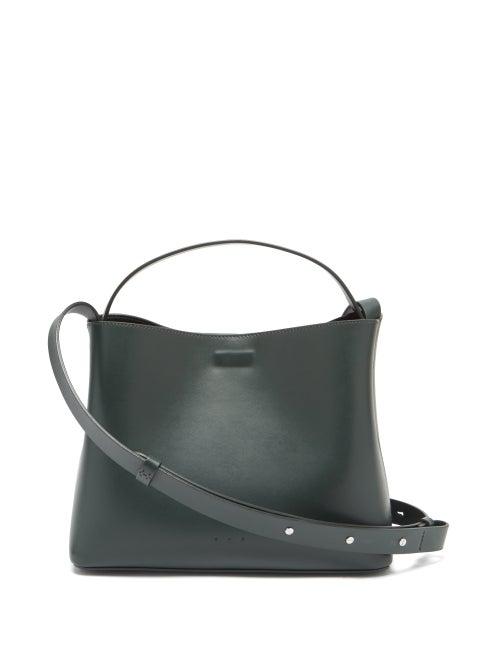 Matchesfashion.com Aesther Ekme - Sac Mini Leather Cross-body Bag - Womens - Dark Green
