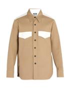 Matchesfashion.com Calvin Klein 205w39nyc - Contrasting Patch Pocket Cotton Twill Shirt - Mens - Beige