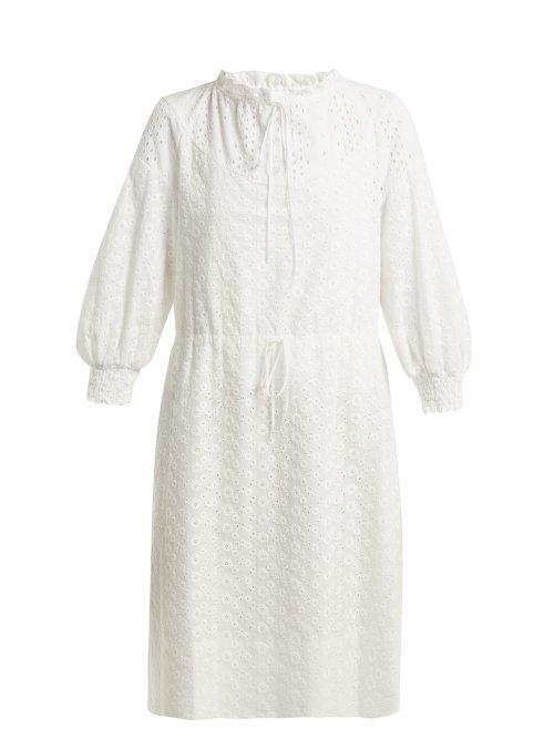 Matchesfashion.com See By Chlo - Broderie Anglaise Cotton Dress - Womens - White
