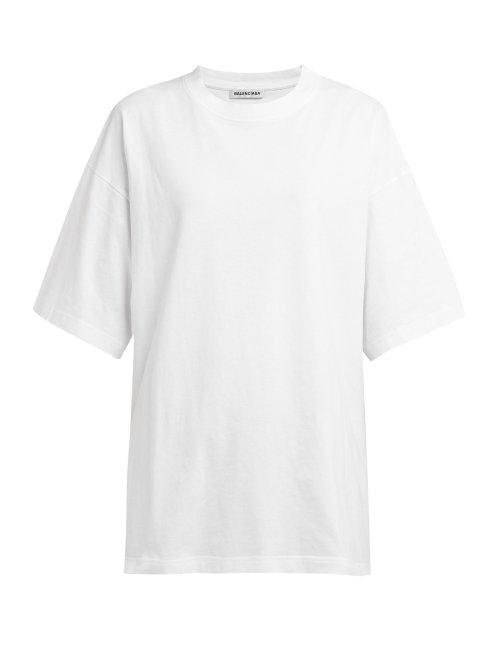 Matchesfashion.com Balenciaga - I Love Techno Embroidered T Shirt - Womens - White