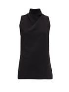 Matchesfashion.com Proenza Schouler - Knotted-back Cady Top - Womens - Black