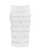Matchesfashion.com Paco Rabanne - Geometric-paillette Chainmail Skirt - Womens - White