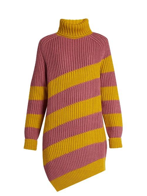 Marco De Vincenzo Oversized Striped-wool Sweater