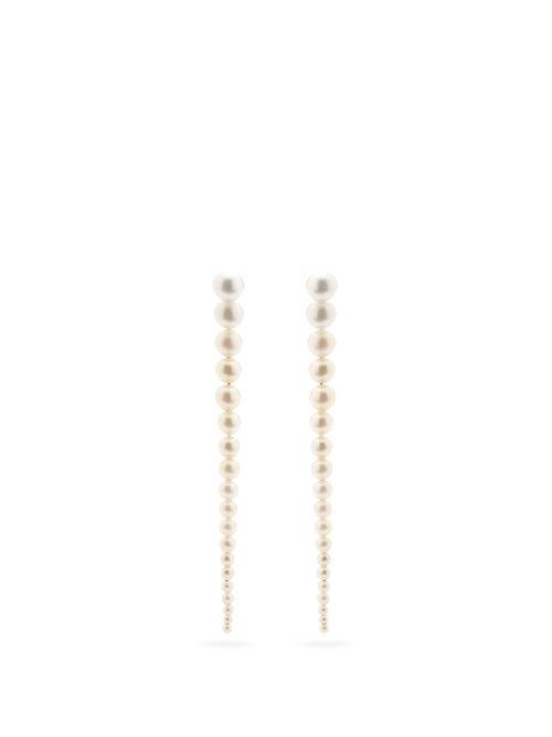 Matchesfashion.com Sophie Bille Brahe - Sienna Grand Freshwater-pearl & 14kt Gold Earrings - Womens - Pearl