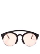Matchesfashion.com Marques'almeida - Half Frame Acetate Aviator Sunglasses - Womens - Pink Multi