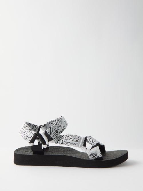 Arizona Love - Trekky Bandana-print Canvas Sandals - Mens - White