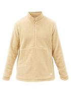 Matchesfashion.com Folk - Zip-neck Patchworked-fleece Sweatshirt - Mens - Cream