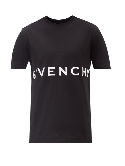 Givenchy - Logo-embroidered Cotton-jersey T-shirt - Mens - Black