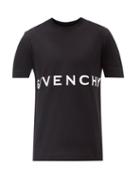 Givenchy - Logo-embroidered Cotton-jersey T-shirt - Mens - Black