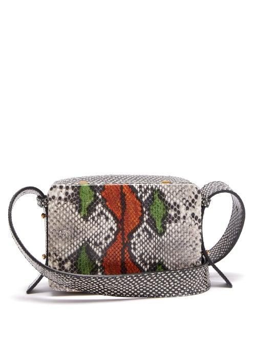 Matchesfashion.com Lutz Morris - Maya Snake Effect Leather Cross Body Bag - Womens - Multi