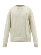 Frame - Panelled Cotton Sweater - Mens - Beige