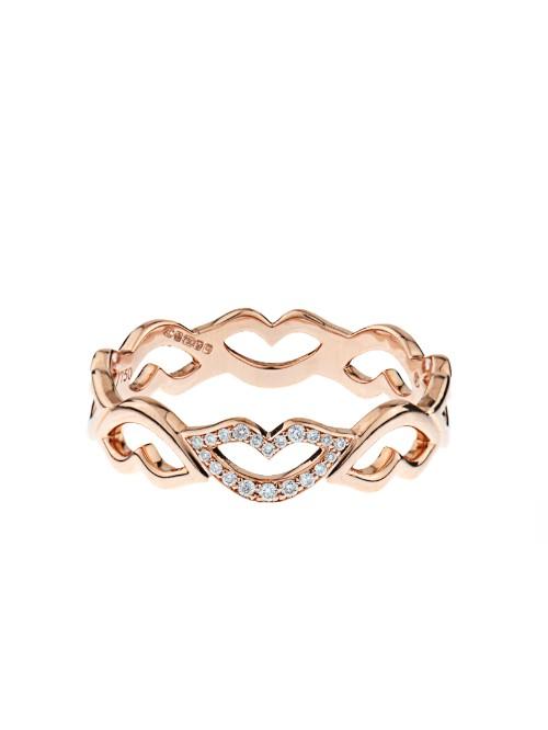 Raphaele Canot Keep Smiling Diamond & Pink-gold Ring