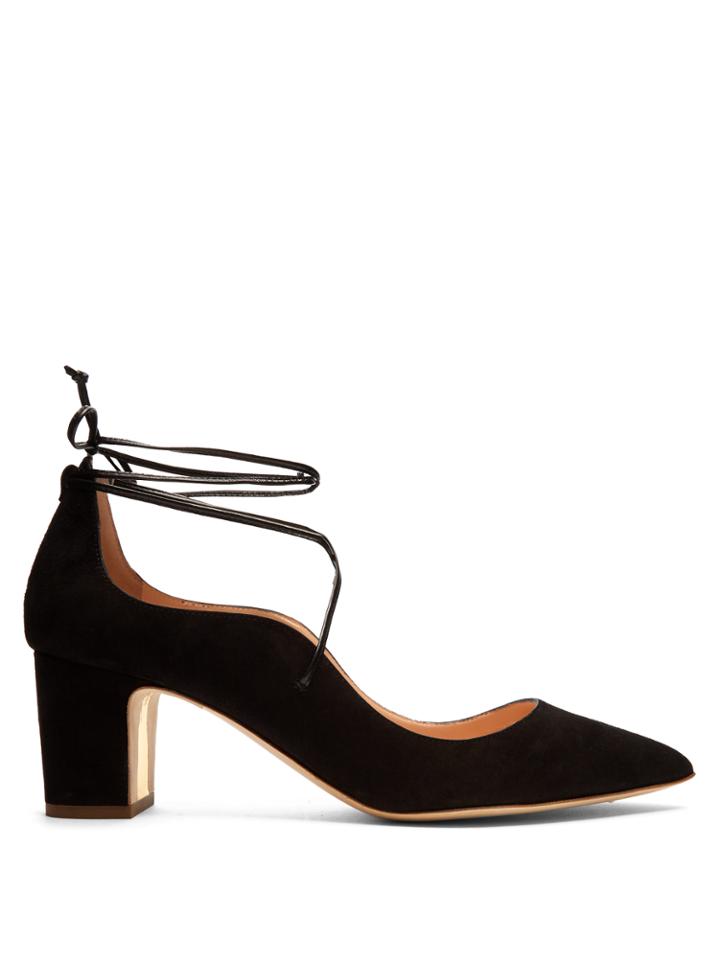 Rupert Sanderson Poet Point-toe Suede Pumps