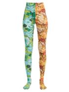 Richard Quinn Contrasting Floral-print High-rise Leggings