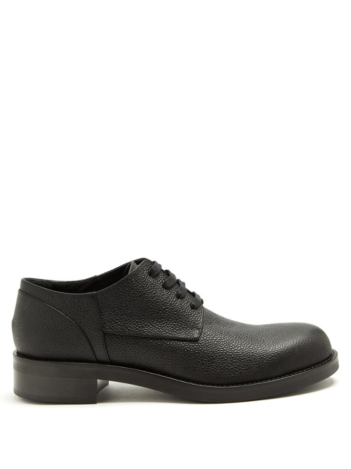 Marni Grained-leather Derby Shoes