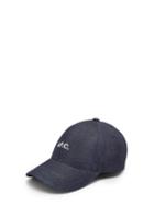 Matchesfashion.com A.p.c. - Charlie Logo-embroidered Denim Baseball Cap - Mens - Dark Blue