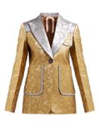 Matchesfashion.com No. 21 - Single Breasted Floral Brocade Jacket - Womens - Gold
