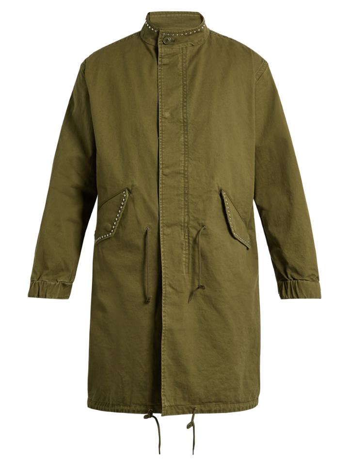 Saint Laurent Sweet Dreams Embellished-back Parka