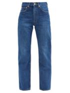 Matchesfashion.com Tu Es Mon Trsor - Emerald High-rise Straight-leg Jeans - Womens - Dark Denim