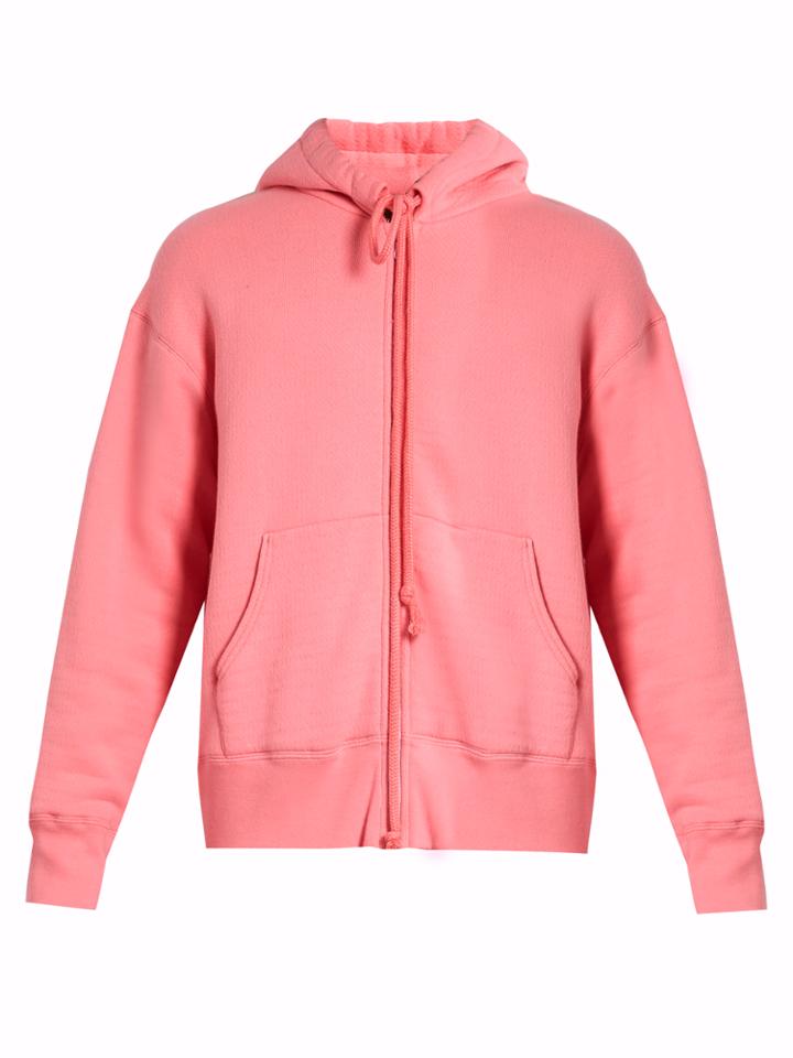 Raey Zip-through Japanese-jersey Hooded Sweatshirt