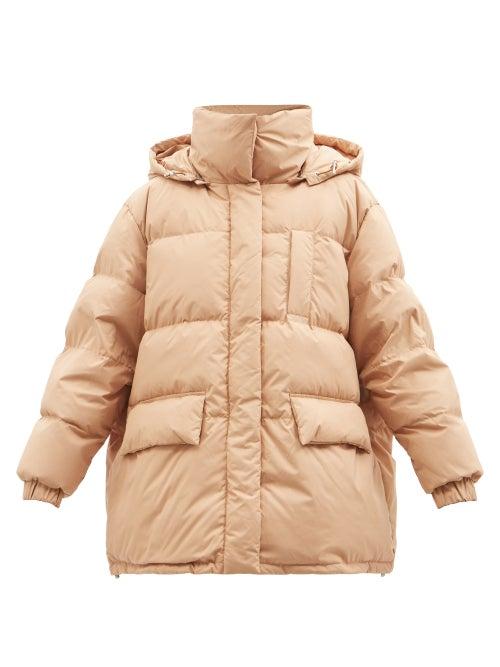 The Frankie Shop - Tignes Hooded Recycled-fibre Down Coat - Womens - Camel