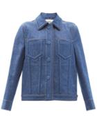 Ladies Rtw Fendi - Ff-embossed Denim Jacket - Womens - Denim