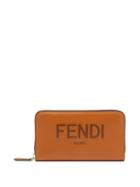 Matchesfashion.com Fendi - Logo-debossed Zip-around Leather Wallet - Mens - Tan