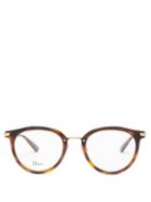 Matchesfashion.com Dior Eyewear - Diorline3f Round Tortoiseshell-acetate Glasses - Womens - Tortoiseshell