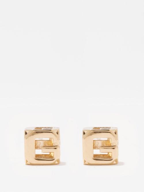 Givenchy - G-cube Stud Earrings - Womens - Gold