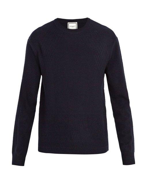 Matchesfashion.com Wooyoungmi - Cashmere Crew Neck Sweater - Mens - Dark Blue