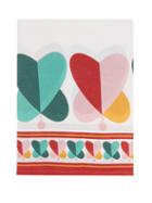 La Doublej - Farfalle Ring-print 280cm X 180cm Linen Tablecloth - Womens - White Multi