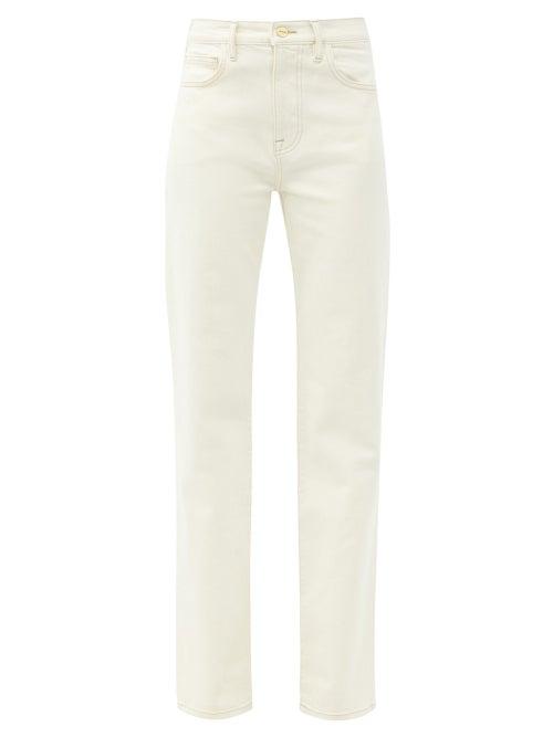 Matchesfashion.com Frame - Le Jane Straight-leg Jeans - Womens - Ivory