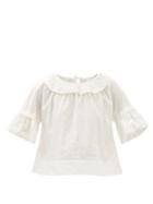 Loup Charmant - Flora Daisy-embroidered Cotton-blend Voile Top - Womens - White