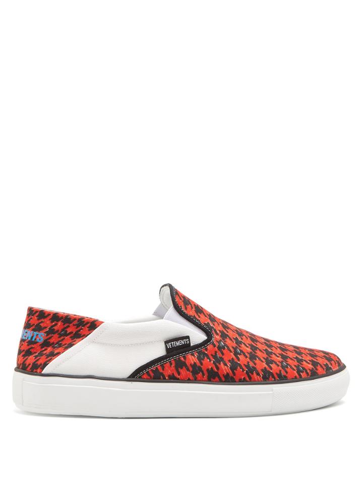 Vetements Houndstooth-print Slip-on Low-top Trainers