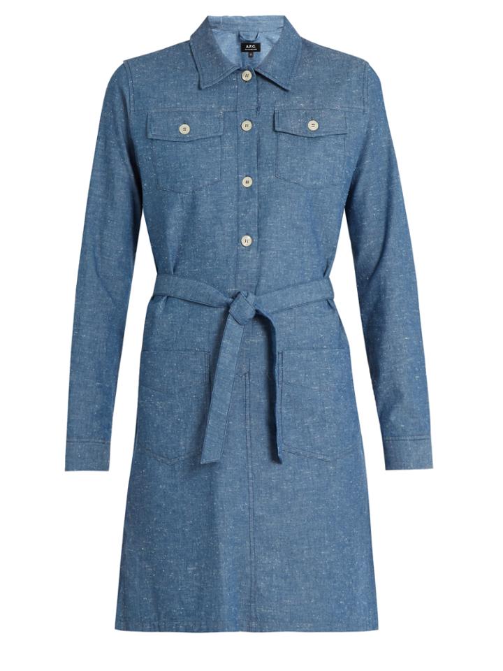 A.p.c. Dolly Cotton-chambray Dress
