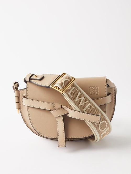 Loewe - Gate Mini Leather Cross-body Bag - Womens - Beige