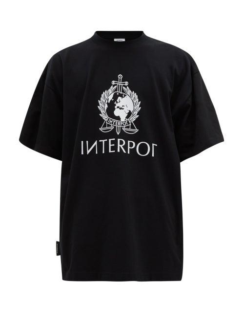 Matchesfashion.com Vetements - Interpol Print T Shirt - Mens - Black