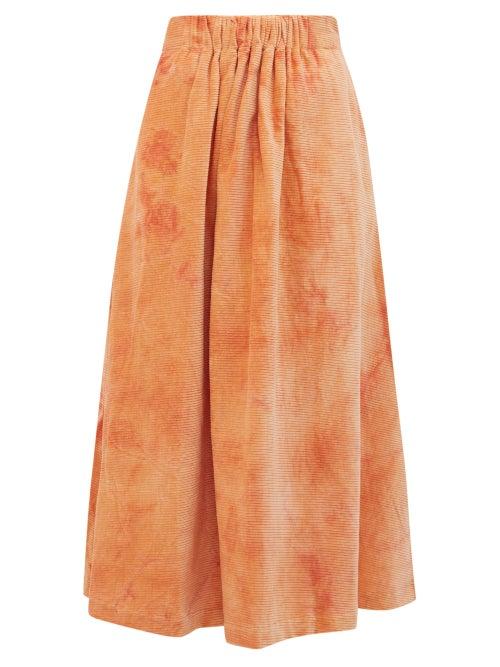 Matchesfashion.com Story Mfg - Todash Organic Cotton Corduroy Skirt - Womens - Pink