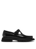 Matchesfashion.com Hereu - Alber Tread-sole T-bar Leather Loafers - Womens - Black