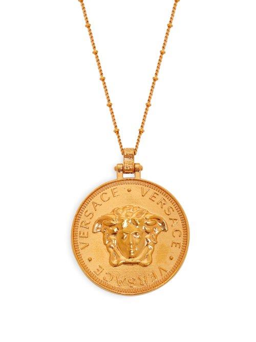 Matchesfashion.com Versace - Medusa Coin Necklace - Womens - Gold