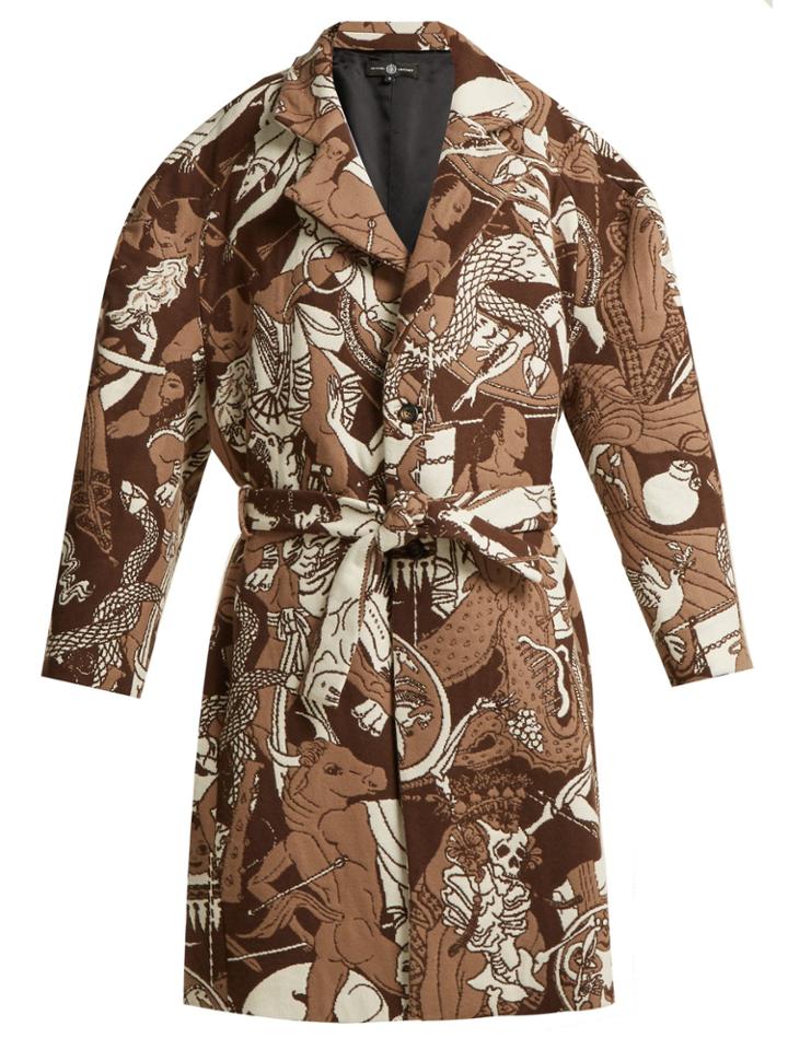 Edward Crutchley Oversized Wool-jacquard Coat