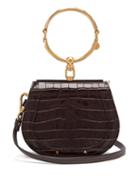 Matchesfashion.com Chlo - Nile Small Crocodile Effect Leather Cross Body Bag - Womens - Grey
