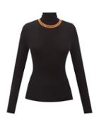 Gabriela Hearst - Ria High-neck Striped Sweater - Womens - Black