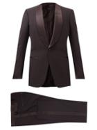 Tom Ford - Wool-blend Grain De Poudre Tuxedo Suit - Mens - Black